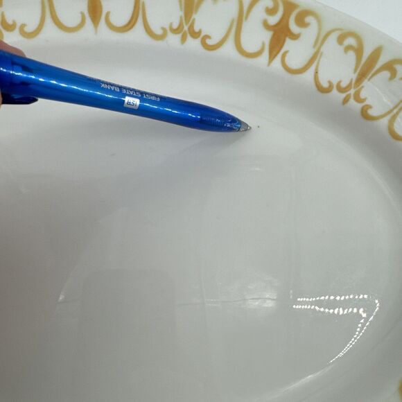 Platters 2 Jackson China Gold Scroll Pattern 13.5" Lx9.25” W Restaurantware MCM - Picture 13 of 16